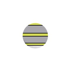 Yellow And Gray Lines 1  Mini Buttons by Valentinaart