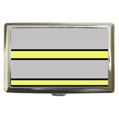 Yellow And Gray Lines Cigarette Money Cases by Valentinaart