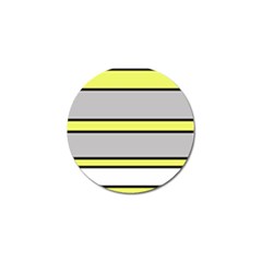 Yellow And Gray Lines Golf Ball Marker (10 Pack) by Valentinaart