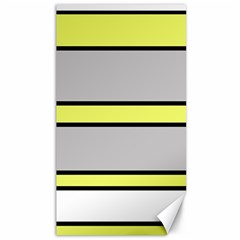 Yellow And Gray Lines Canvas 40  X 72  