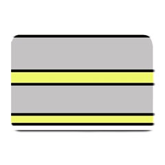 Yellow And Gray Lines Plate Mats