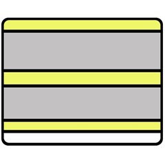 Yellow And Gray Lines Fleece Blanket (medium) 