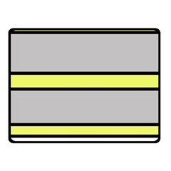 Yellow And Gray Lines Fleece Blanket (small)