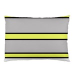 Yellow and gray lines Pillow Case (Two Sides) Front