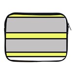 Yellow and gray lines Apple iPad 2/3/4 Zipper Cases Front