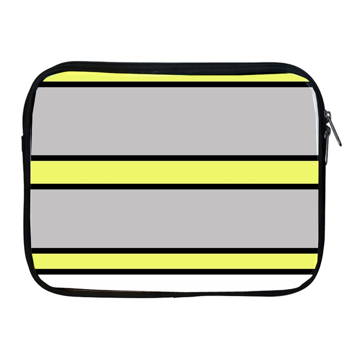 Yellow and gray lines Apple iPad 2/3/4 Zipper Cases