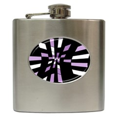 Purple Abstraction Hip Flask (6 Oz) by Valentinaart