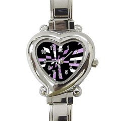 Purple Abstraction Heart Italian Charm Watch by Valentinaart