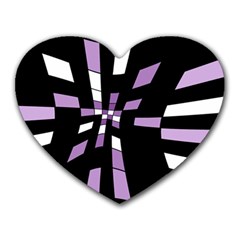 Purple Abstraction Heart Mousepads by Valentinaart