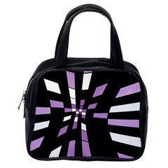 Purple Abstraction Classic Handbags (one Side) by Valentinaart