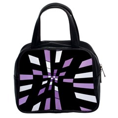 Purple Abstraction Classic Handbags (2 Sides) by Valentinaart