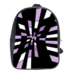 Purple Abstraction School Bags(large)  by Valentinaart