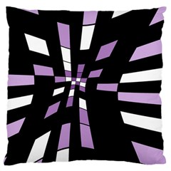 Purple Abstraction Large Cushion Case (one Side) by Valentinaart