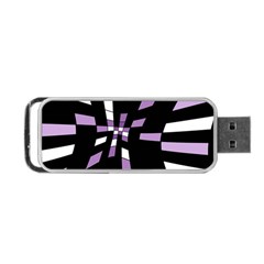 Purple Abstraction Portable Usb Flash (one Side) by Valentinaart