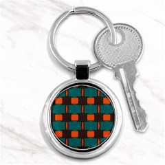 3 Colors Shapes Pattern                                                                                  			key Chain (round)