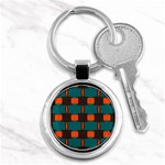 3 colors shapes pattern                                                                                  			Key Chain (Round) Front