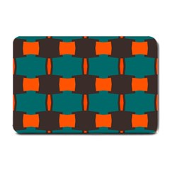 3 Colors Shapes Pattern                                                                                  			small Doormat by LalyLauraFLM