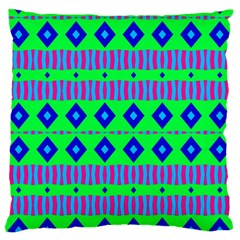 Rhombus And Stripes                                                                                   	large Flano Cushion Case (two Sides) by LalyLauraFLM