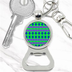 Rhombus And Stripes                                                                                   			bottle Opener Key Chain by LalyLauraFLM