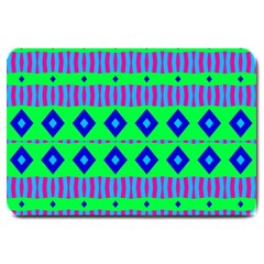 Rhombus And Stripes                                                                                   			large Doormat by LalyLauraFLM