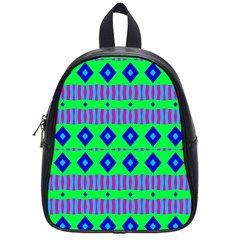 Rhombus And Stripes                                                                                   			school Bag (small) by LalyLauraFLM