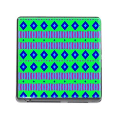 Rhombus And Stripes                                                                                   			memory Card Reader (square) by LalyLauraFLM