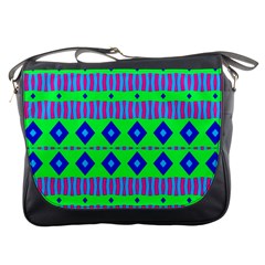 Rhombus And Stripes                                                                                   			messenger Bag by LalyLauraFLM