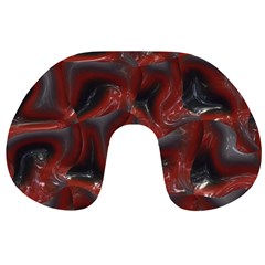 Red Grey 3d Design                                                                                    Travel Neck Pillow