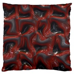 Red Grey 3d Design                                                                                    	large Flano Cushion Case (two Sides) by LalyLauraFLM