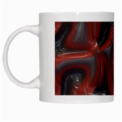 Red Grey 3d Design                                                                                    White Mug by LalyLauraFLM