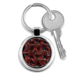 Red Grey 3d Design                                                                                    			key Chain (round) by LalyLauraFLM