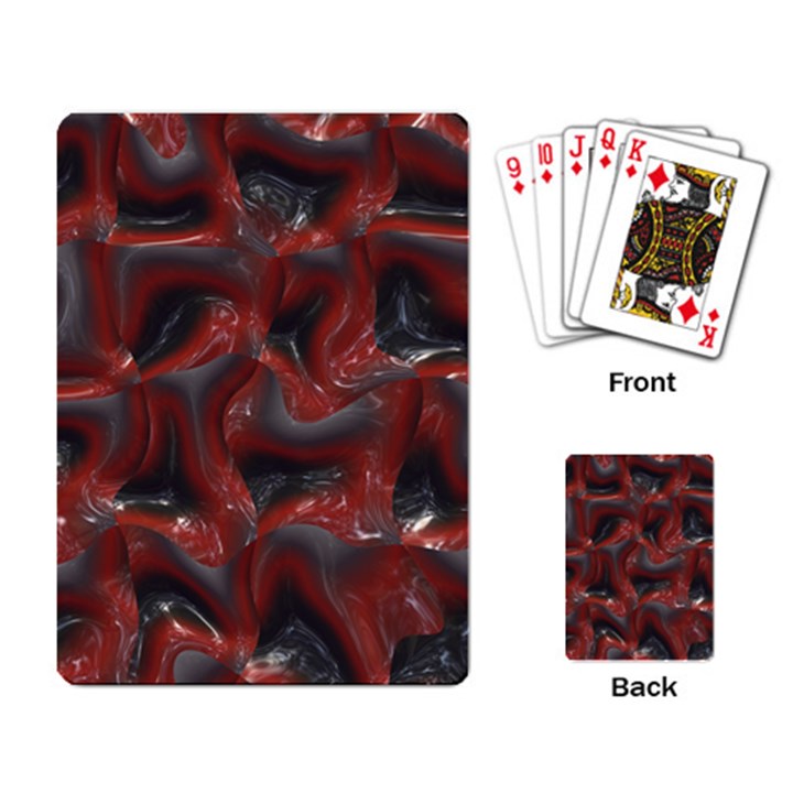 Red grey 3d design                                                                                    			Playing Cards Single Design