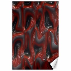 Red Grey 3d Design                                                                                    			canvas 20  X 30  by LalyLauraFLM