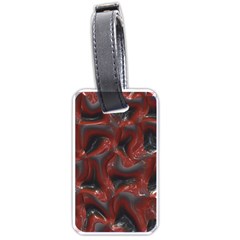 Red Grey 3d Design                                                                                    			luggage Tag (one Side) by LalyLauraFLM