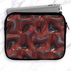 Red Grey 3d Design                                                                                    			apple Ipad 2/3/4 Zipper Case by LalyLauraFLM