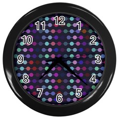 Connected Dots                                                                                     			wall Clock (black) by LalyLauraFLM