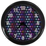 Connected dots                                                                                     			Wall Clock (Black) Front