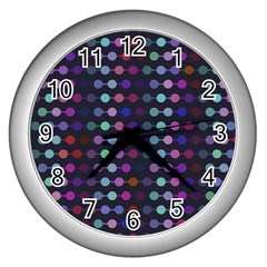 Connected Dots                                                                                     			wall Clock (silver) by LalyLauraFLM