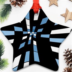 Blue Abstraction Ornament (star)  by Valentinaart