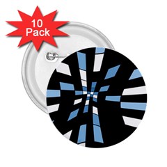 Blue Abstraction 2 25  Buttons (10 Pack) 