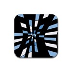 Blue abstraction Rubber Coaster (Square)  Front