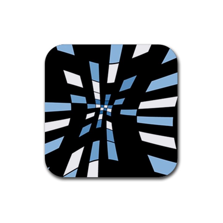 Blue abstraction Rubber Coaster (Square) 