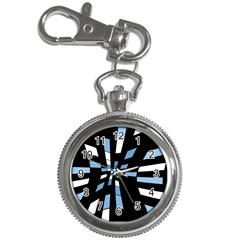 Blue Abstraction Key Chain Watches by Valentinaart