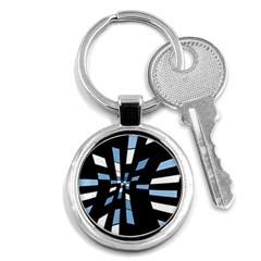 Blue Abstraction Key Chains (round)  by Valentinaart