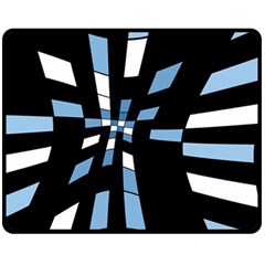 Blue Abstraction Fleece Blanket (medium) 