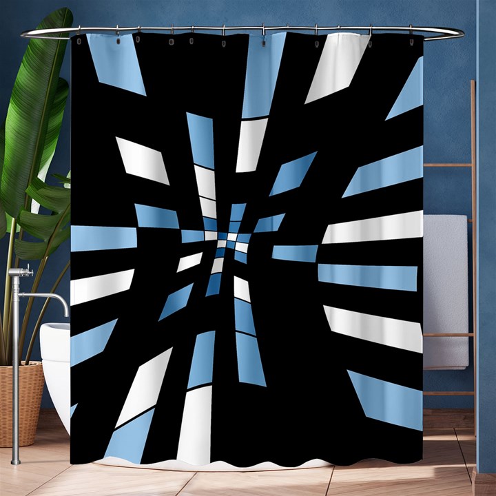 Blue abstraction Shower Curtain 60  x 72  (Medium) 