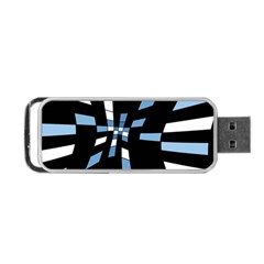 Blue Abstraction Portable Usb Flash (one Side)