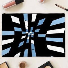 Blue Abstraction Cosmetic Bag (xxl)  by Valentinaart