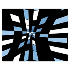 Blue Abstraction Double Sided Flano Blanket (medium) 