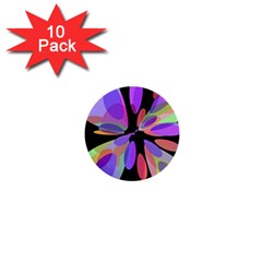 Colorful abstract flower 1  Mini Buttons (10 pack) 